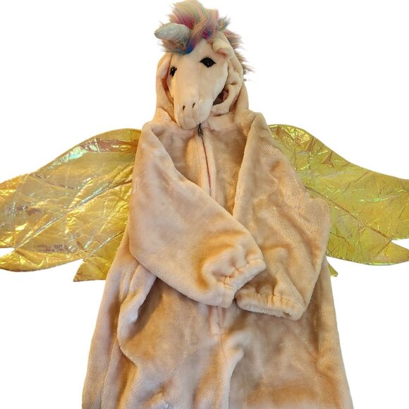 Plush Unicorn Costume W/ Holographic Wings & Horn Fits 5-7 Tall Polyester/Acryli - Picture 2 of 5